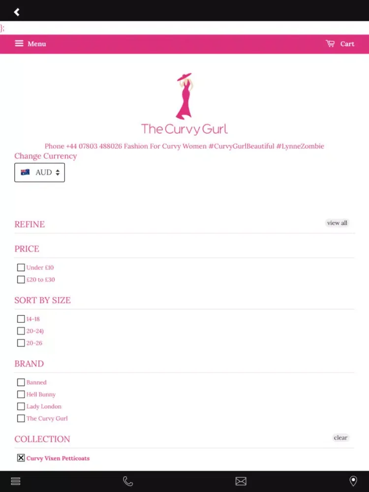 Ảnh chụp màn hình của The Curvy Gurl App iPad 