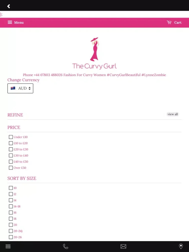 Ảnh chụp màn hình của The Curvy Gurl App iPad 
