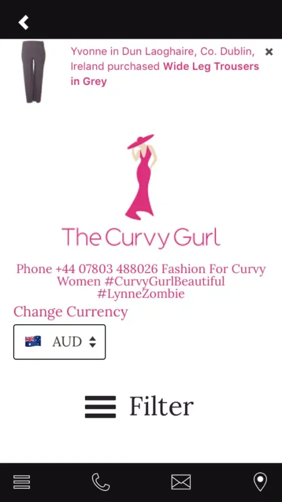 Ảnh chụp màn hình của The Curvy Gurl App