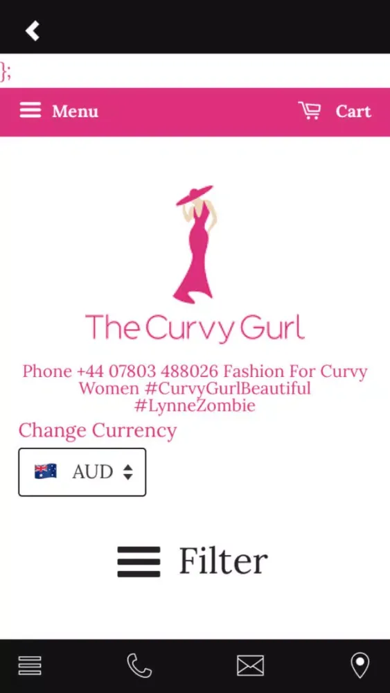 Ảnh chụp màn hình của The Curvy Gurl App