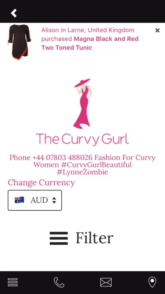 Ảnh chụp màn hình của The Curvy Gurl App