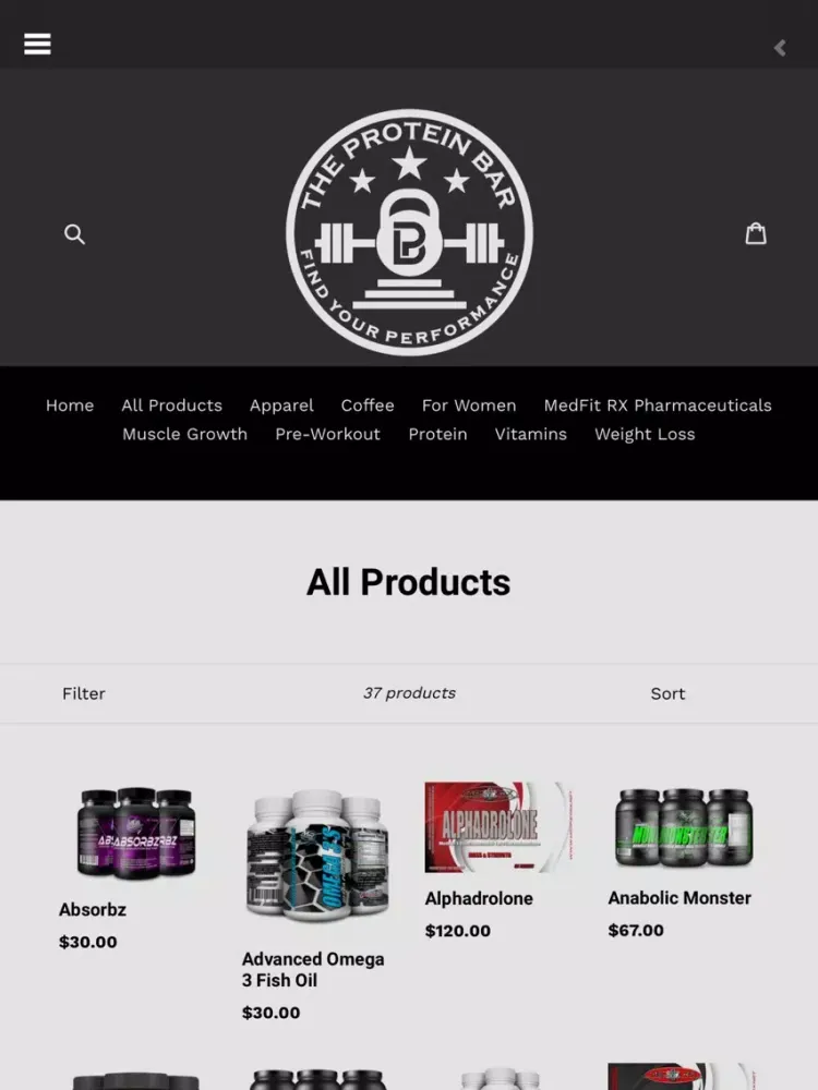 Скриншоты The Protein Bar Shop iPad 
