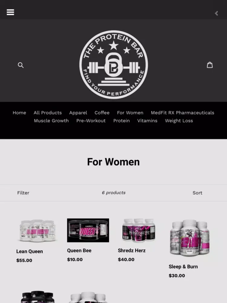 Скриншоты The Protein Bar Shop iPad 