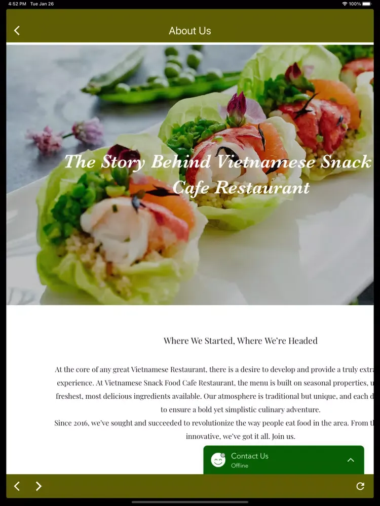 VIETNAMESE SNACK FOOD CAFE iPad  سکرین شاٹس