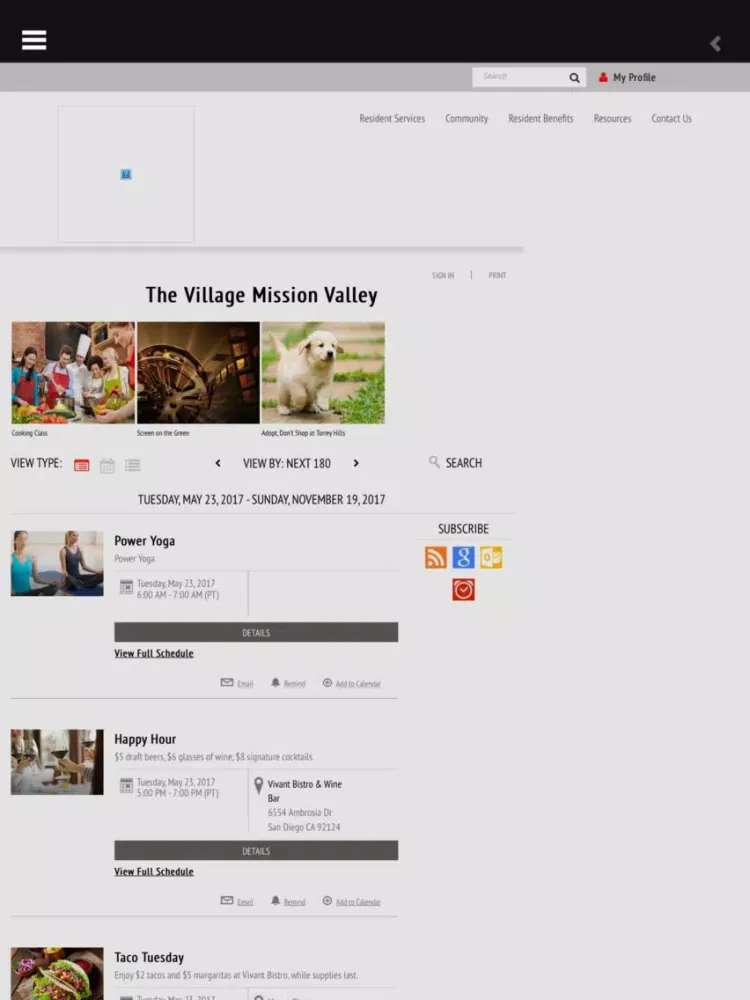 VIVANT at Mission Valley iPad  스크린샷