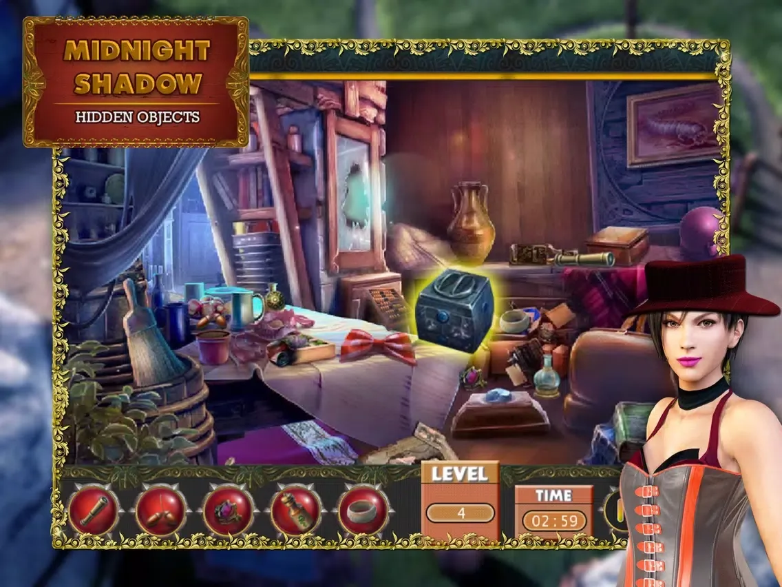 Tangkapan skrin Midnight Shadow Hidden Fun Free Search Object Game iPad 