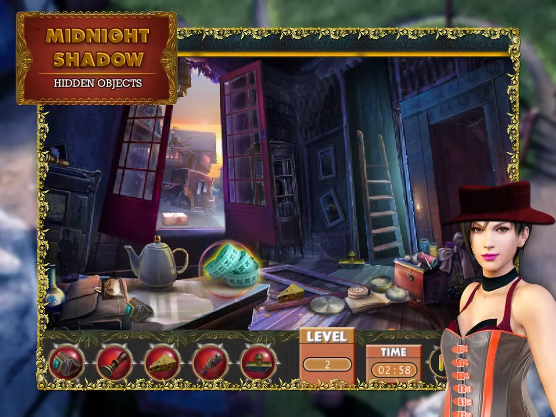 Tangkapan skrin Midnight Shadow Hidden Fun Free Search Object Game iPad 