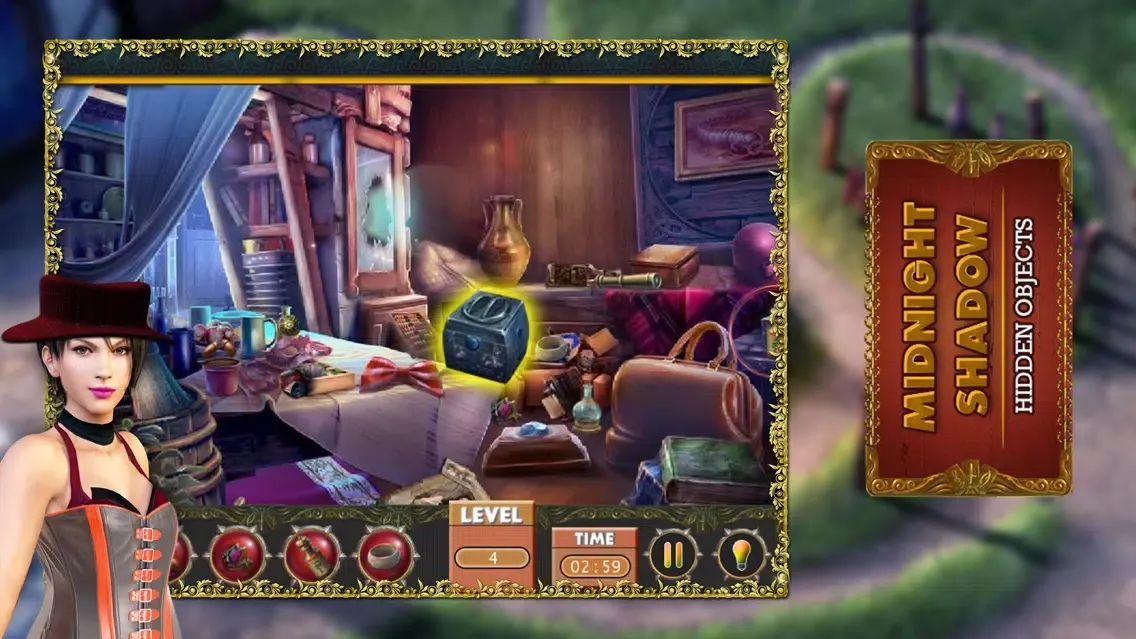 Tangkapan skrin Midnight Shadow Hidden Fun Free Search Object Game