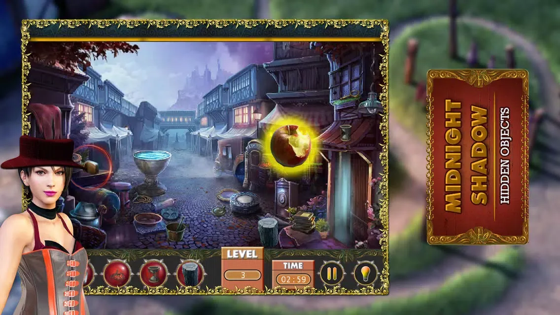 Tangkapan skrin Midnight Shadow Hidden Fun Free Search Object Game
