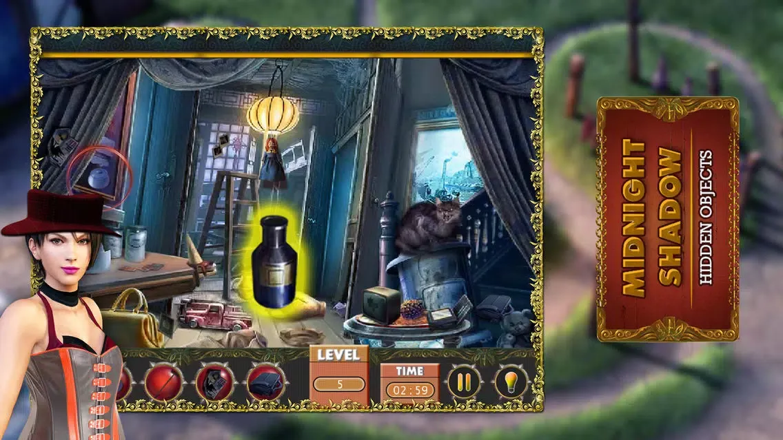 Tangkapan skrin Midnight Shadow Hidden Fun Free Search Object Game