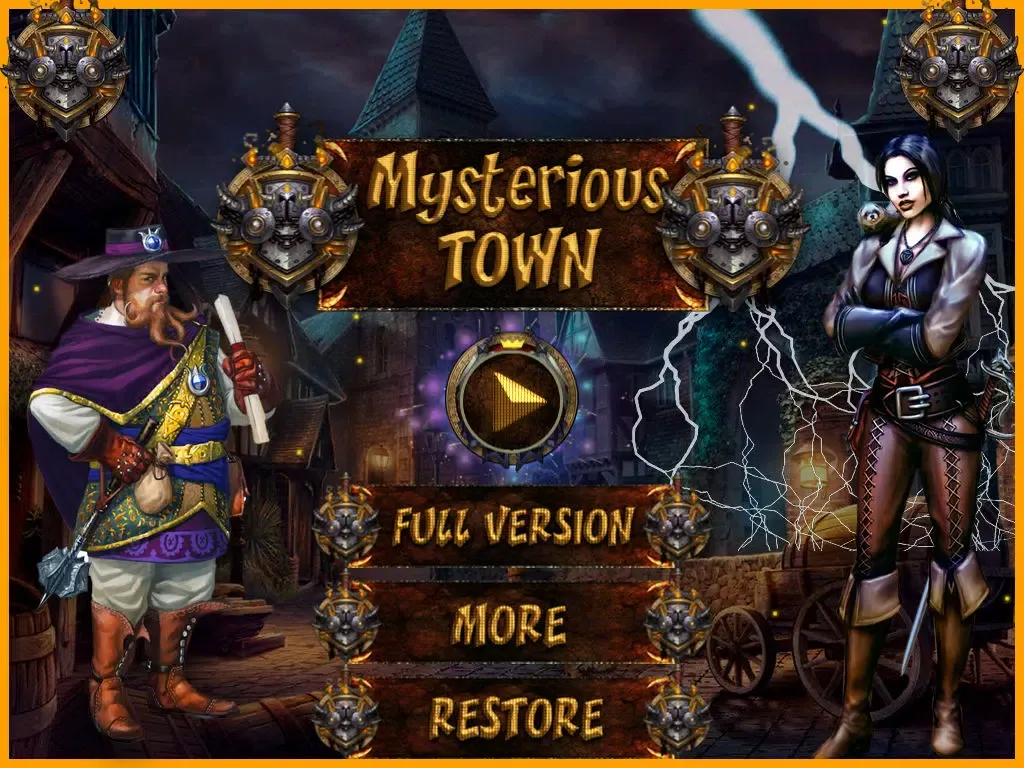 Capturas de tela do Mysterious Town : The Game of hidden objects in Dark Night,Garden,Dark Room,Hunted Night,City and Jungle iPad 