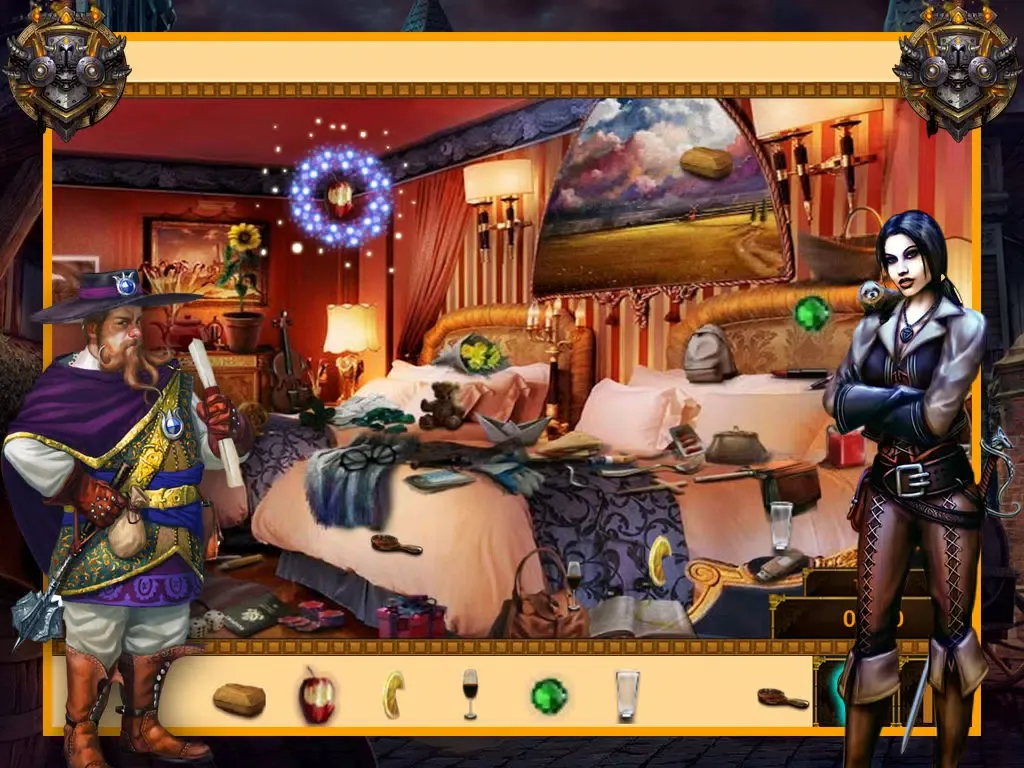 Capturas de tela do Mysterious Town : The Game of hidden objects in Dark Night,Garden,Dark Room,Hunted Night,City and Jungle iPad 