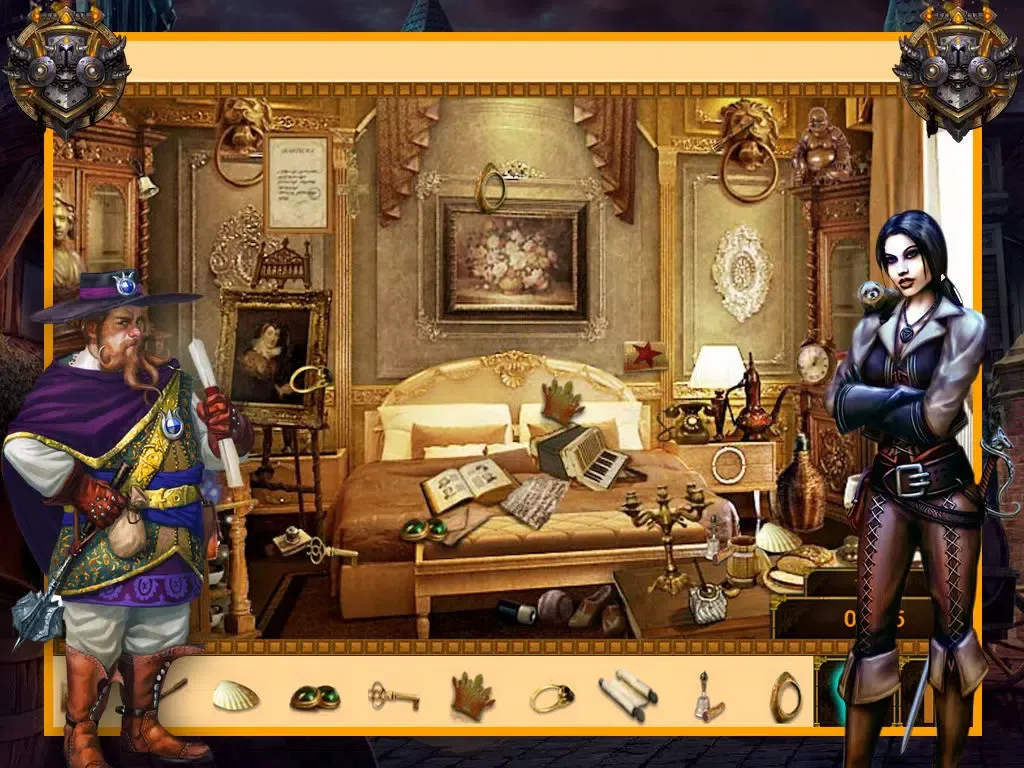 Capturas de tela do Mysterious Town : The Game of hidden objects in Dark Night,Garden,Dark Room,Hunted Night,City and Jungle iPad 