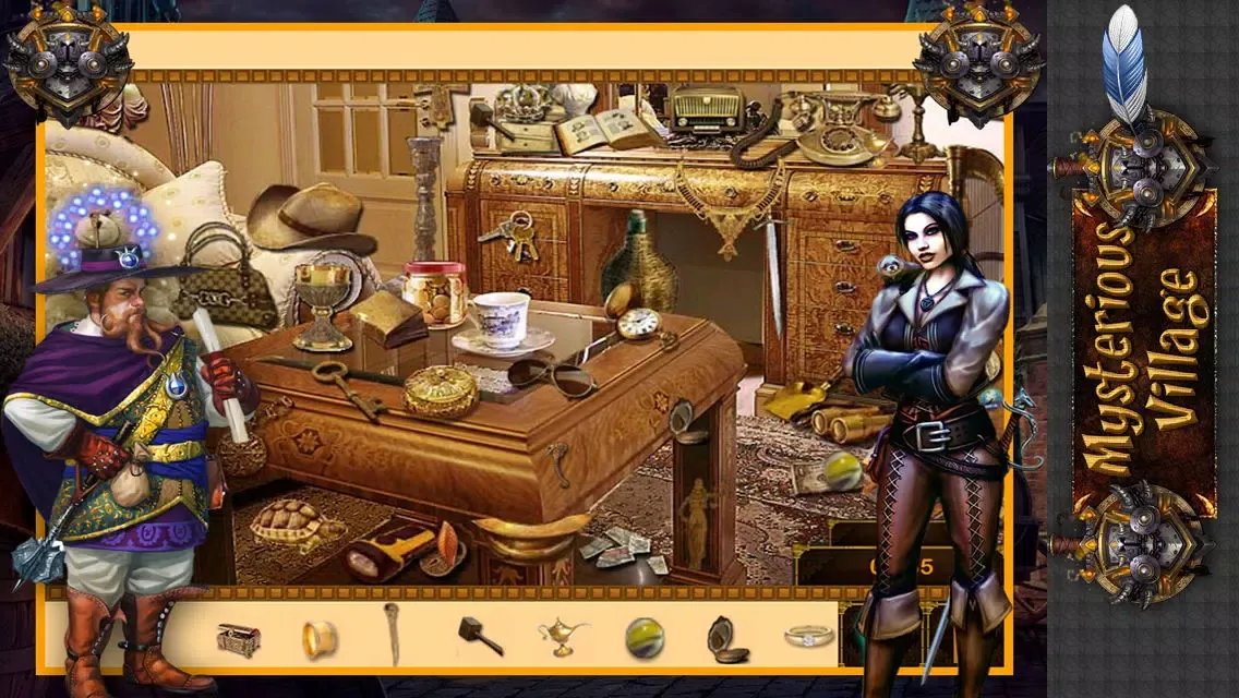 Capturas de tela do Mysterious Town : The Game of hidden objects in Dark Night,Garden,Dark Room,Hunted Night,City and Jungle