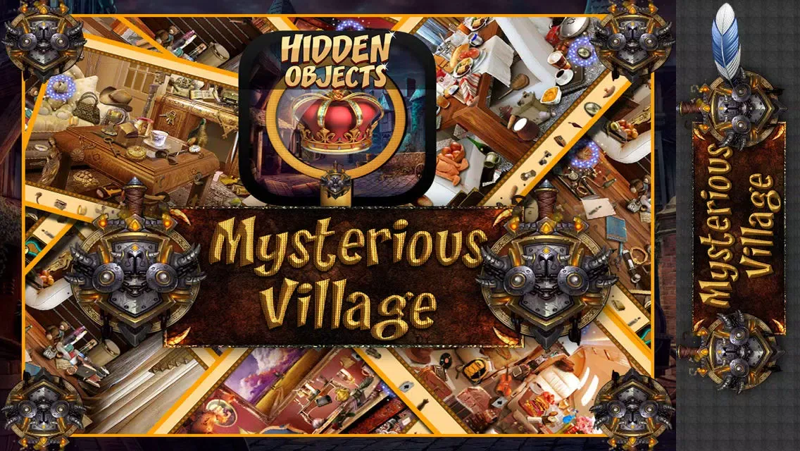 Capturas de tela do Mysterious Town : The Game of hidden objects in Dark Night,Garden,Dark Room,Hunted Night,City and Jungle