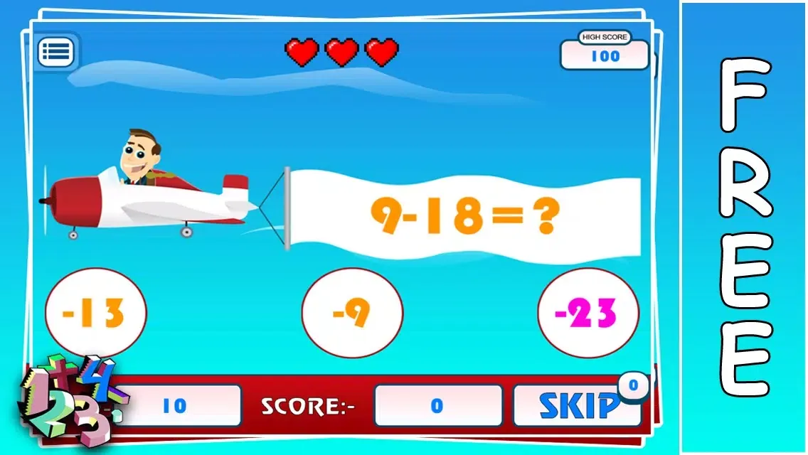 Tangkapan skrin Sky Mathematics Game : Kids Game : Education