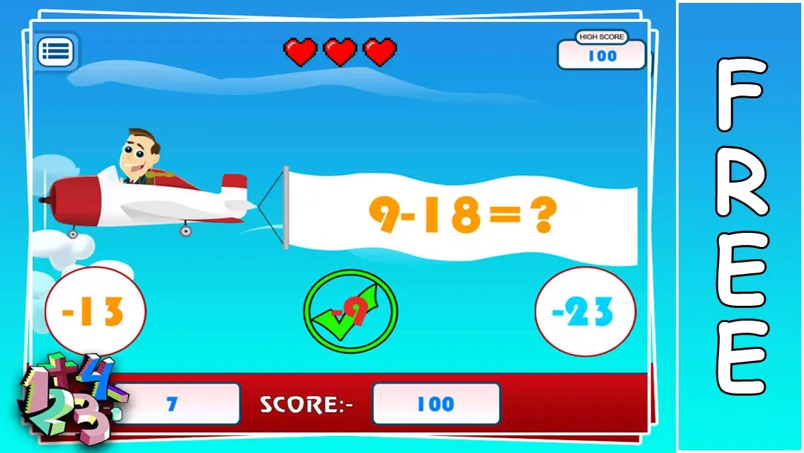 Tangkapan skrin Sky Mathematics Game : Kids Game : Education