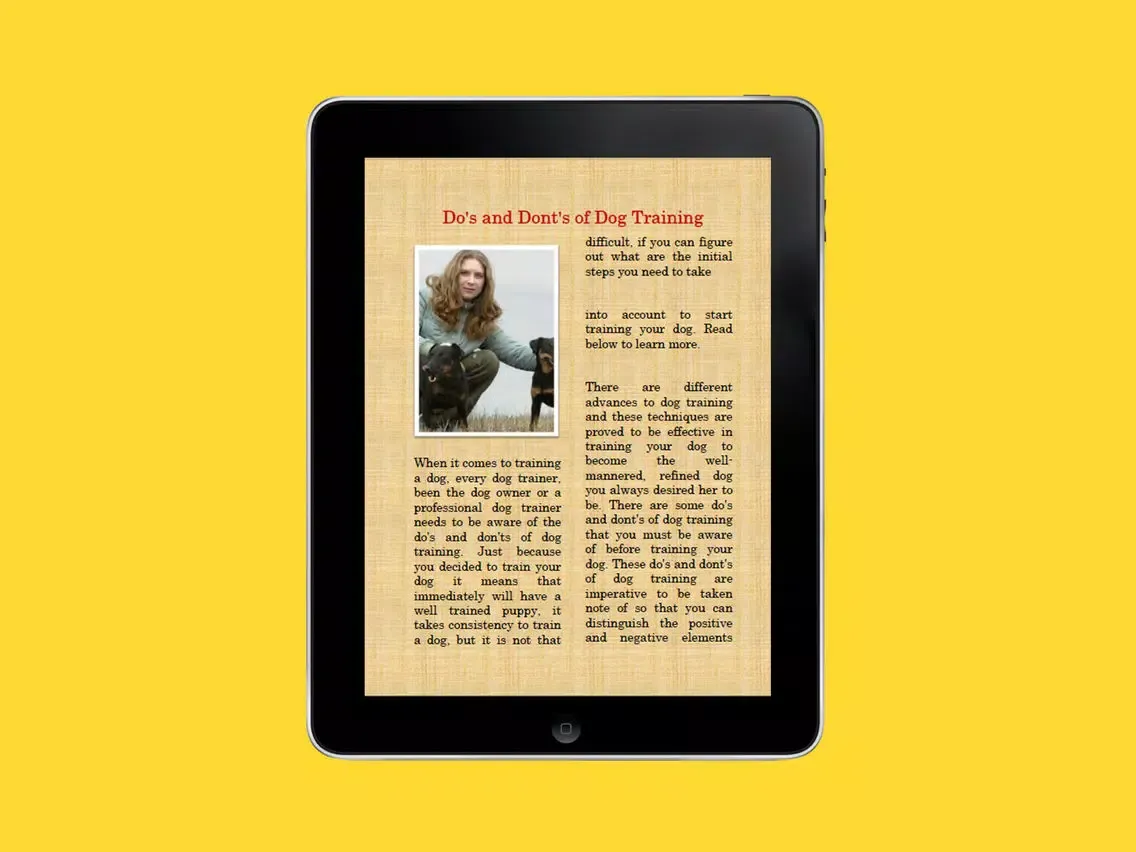 Captures d'écran de iDog Magazine - The Best new Dog, Puppy Training, advice and tips Magazine for Dog Owners iPad 