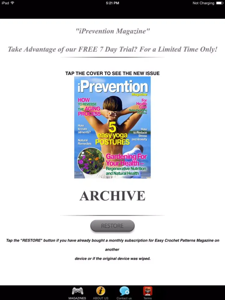 Скриншоты iPrevention Magazine - The Best New Health, Mind & Body Magazine iPad 