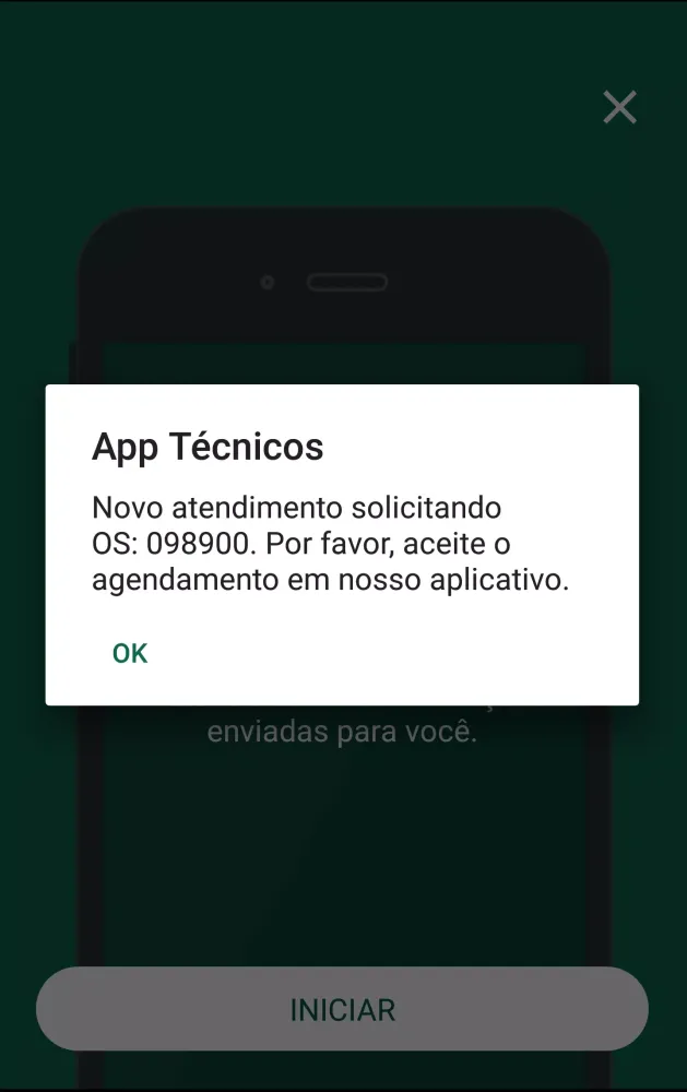 Скриншоты APP Técnicos