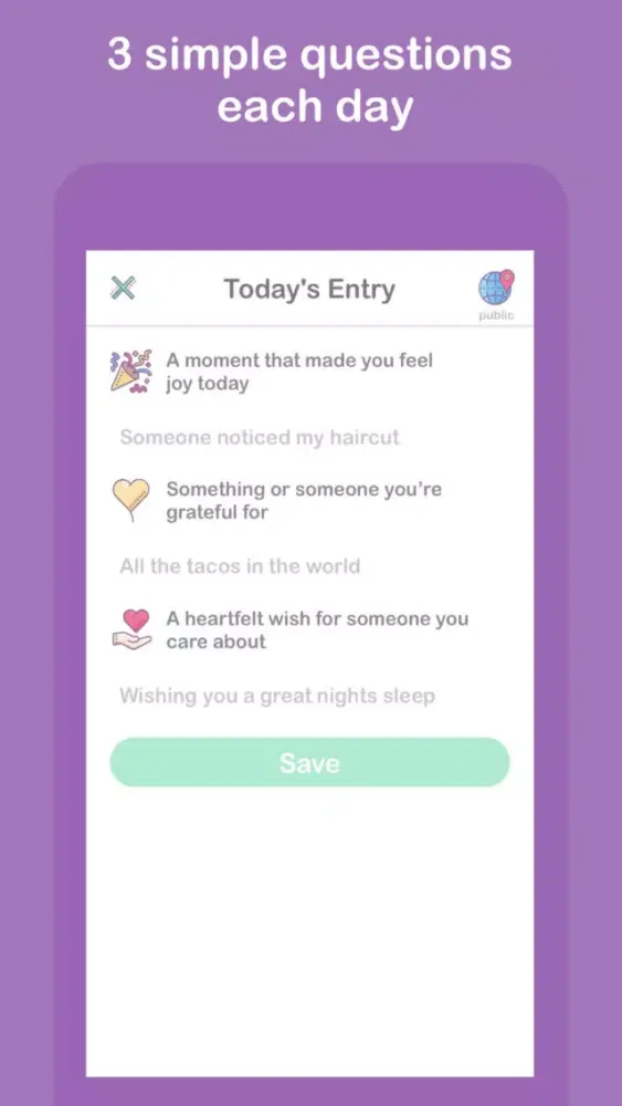 ภาพหน้าจอของ Joyful - Gratitude Journal