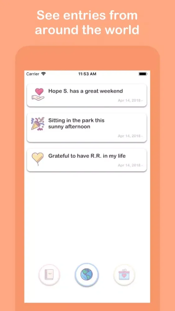 ภาพหน้าจอของ Joyful - Gratitude Journal