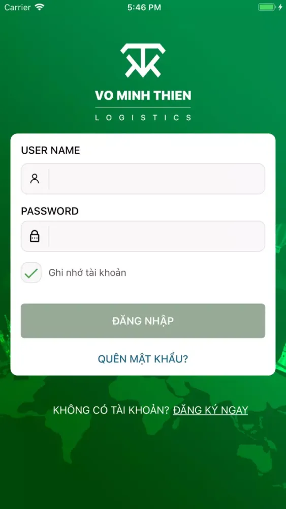 Screenshot di Võ Minh Thiên Logistics