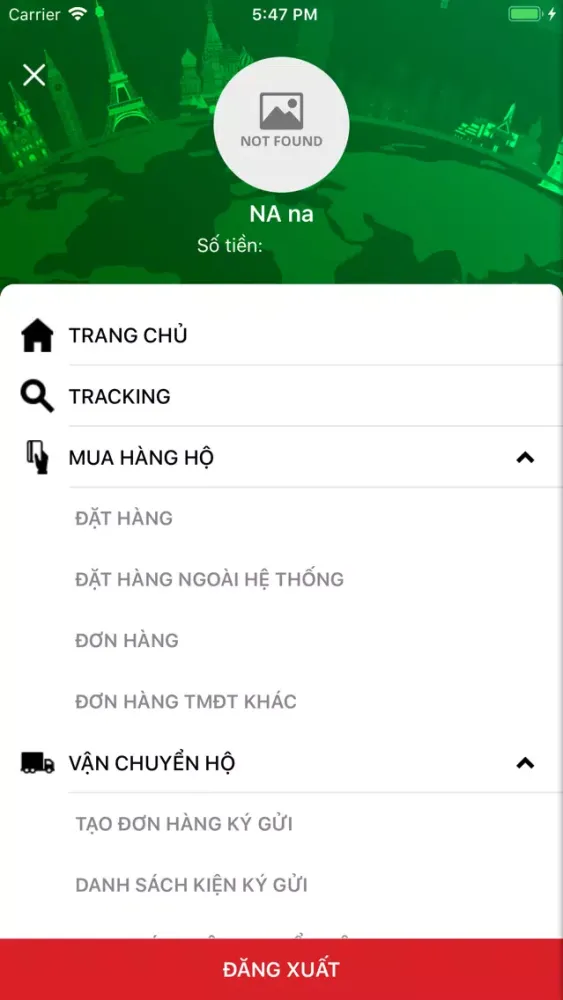 Screenshot di Võ Minh Thiên Logistics