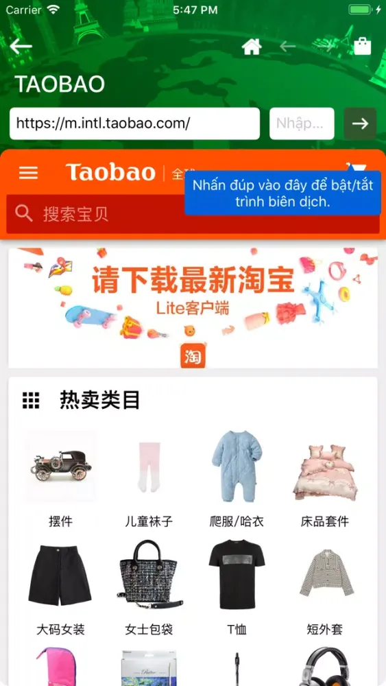 Screenshot di Võ Minh Thiên Logistics
