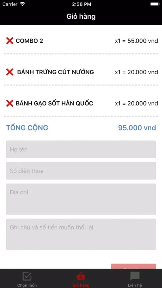 Tangkapan layar Menu QuangHD