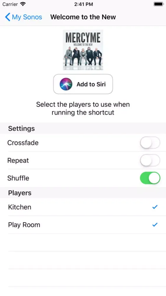 Captures d'écran de Sonos Automation