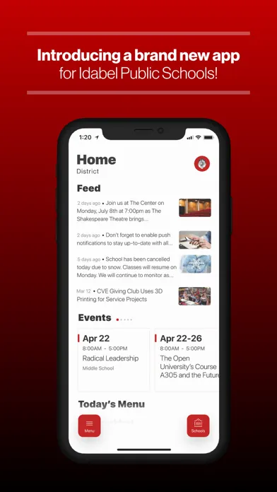 Idabel Public School App Screenshots