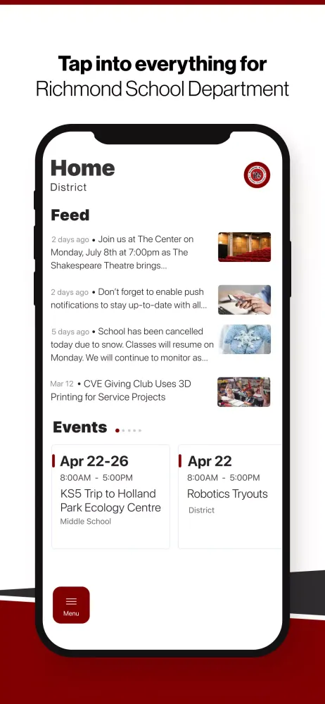 Richmond School Department Screenshots
