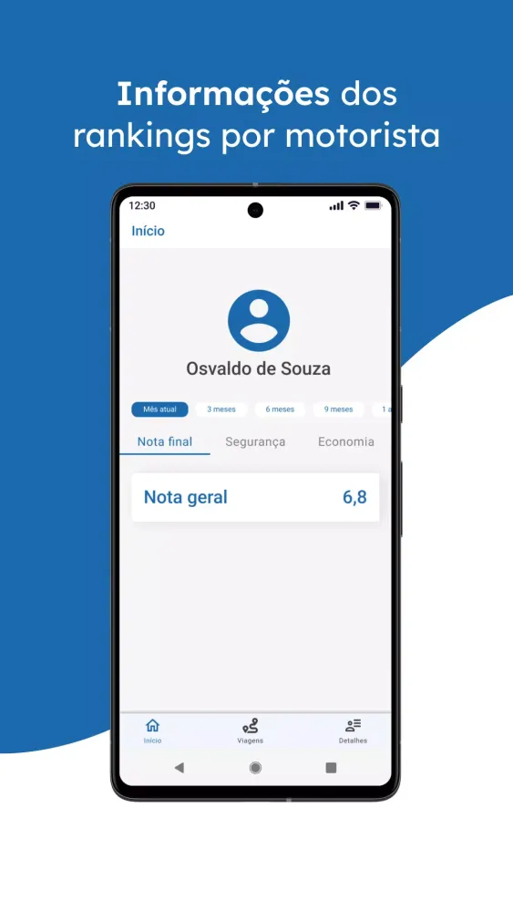 Capturas de tela do Telemetria Mobile