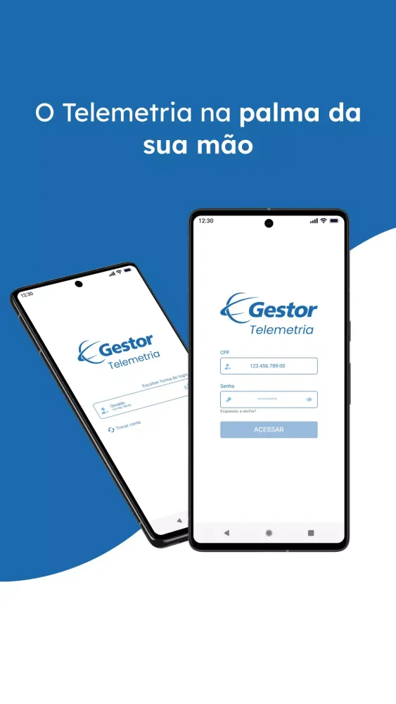 Capturas de tela do Telemetria Mobile