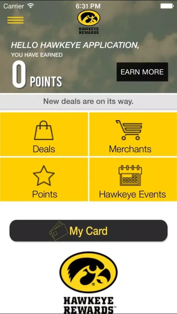 ภาพหน้าจอของ Hawkeye Rewards