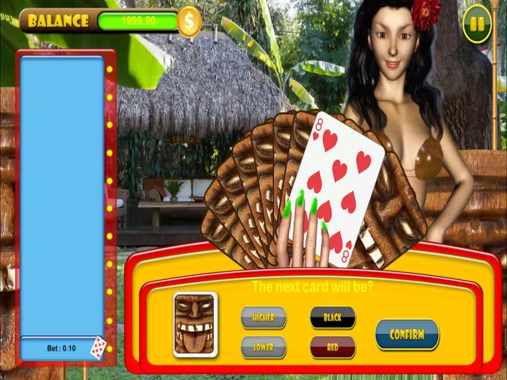 ภาพหน้าจอของ Tiki Hi-Lo Lucky Cards iPad 