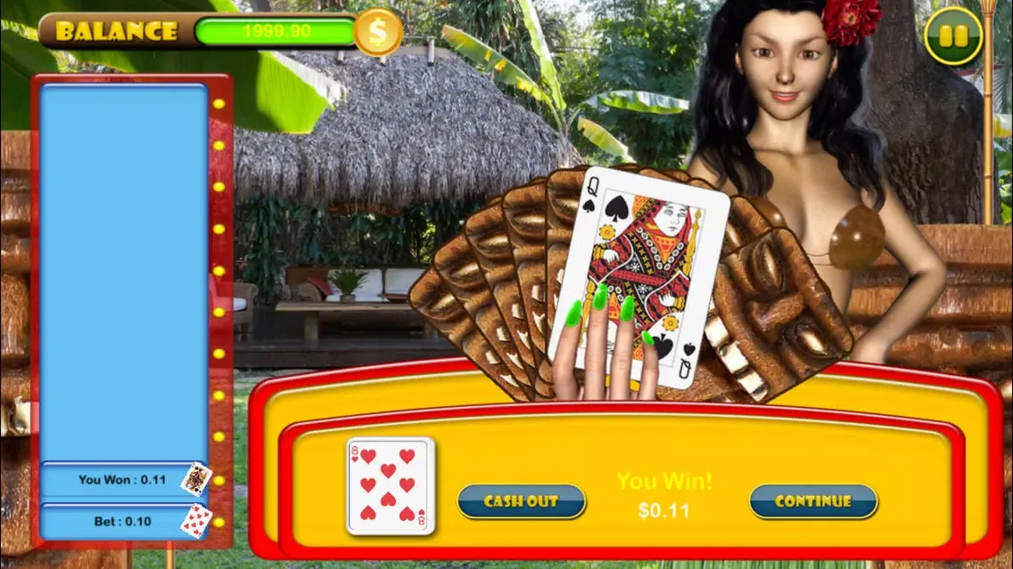 ภาพหน้าจอของ Tiki Hi-Lo Lucky Cards
