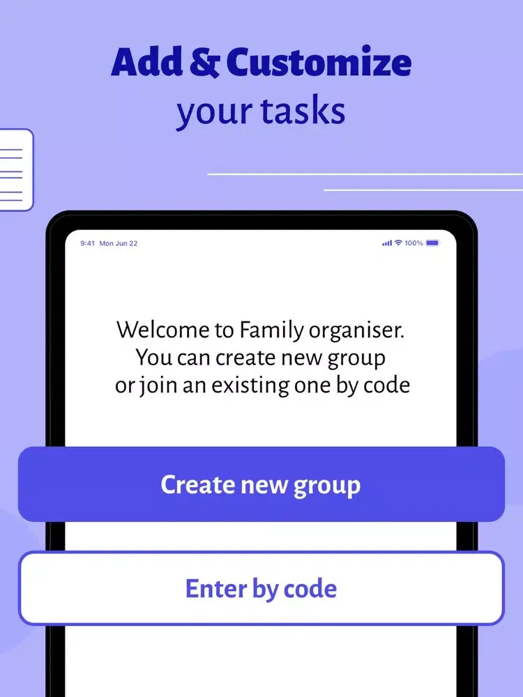 Daily Organizer: Family Life iPad  Screenshots