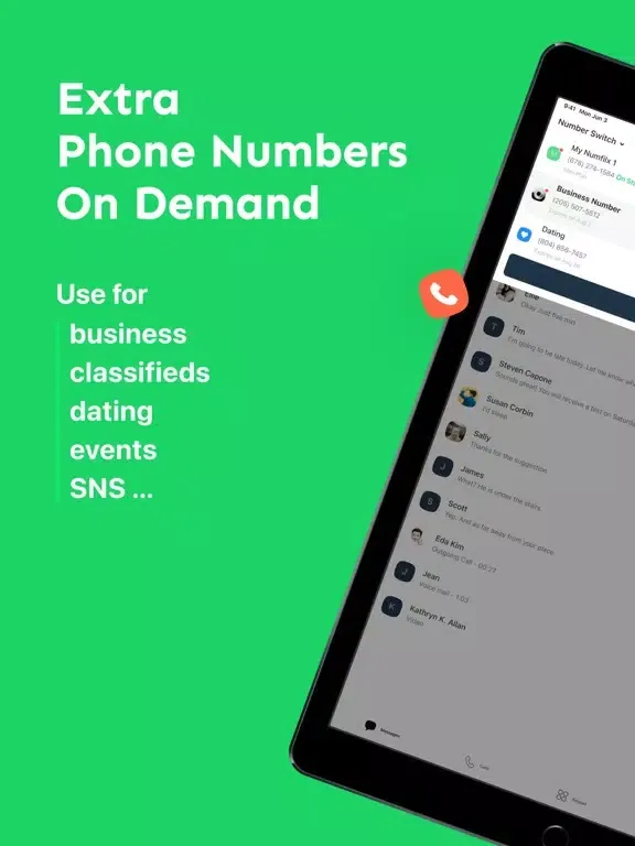 Zrzuty ekranu Numflix - Second Phone Number iPad 