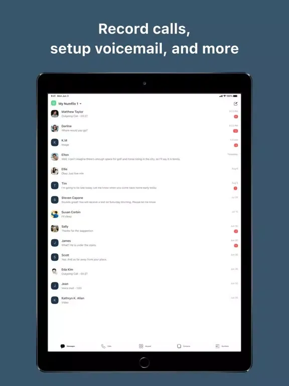 Zrzuty ekranu Numflix - Second Phone Number iPad 