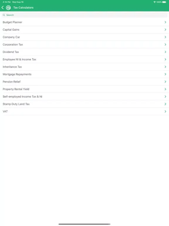 Tangkapan skrin eAccounts Ltd iPad 