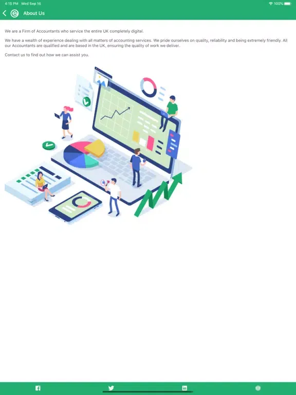 Tangkapan skrin eAccounts Ltd iPad 