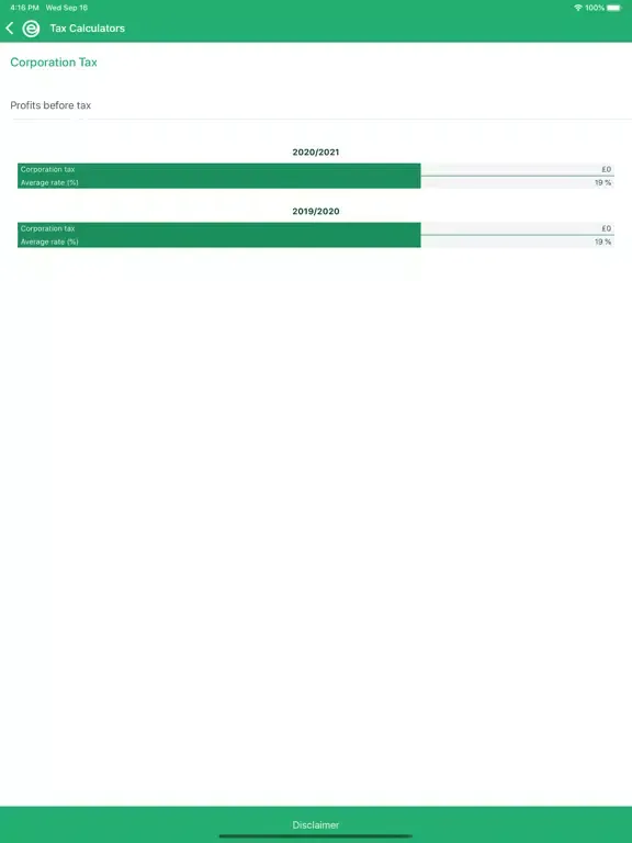 Tangkapan skrin eAccounts Ltd iPad 