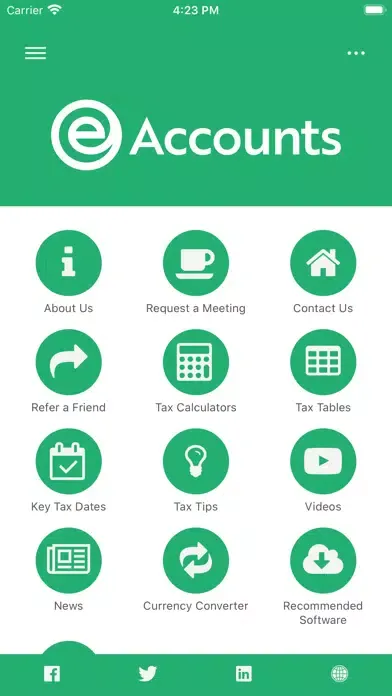 Tangkapan skrin eAccounts Ltd