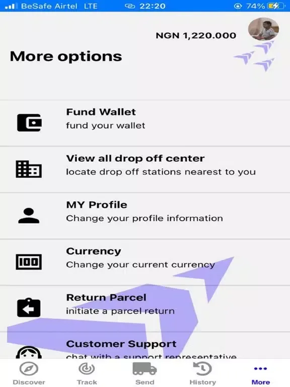 Ảnh chụp màn hình của APPTIDE LOGISTICS CUSTOMER APP iPad 