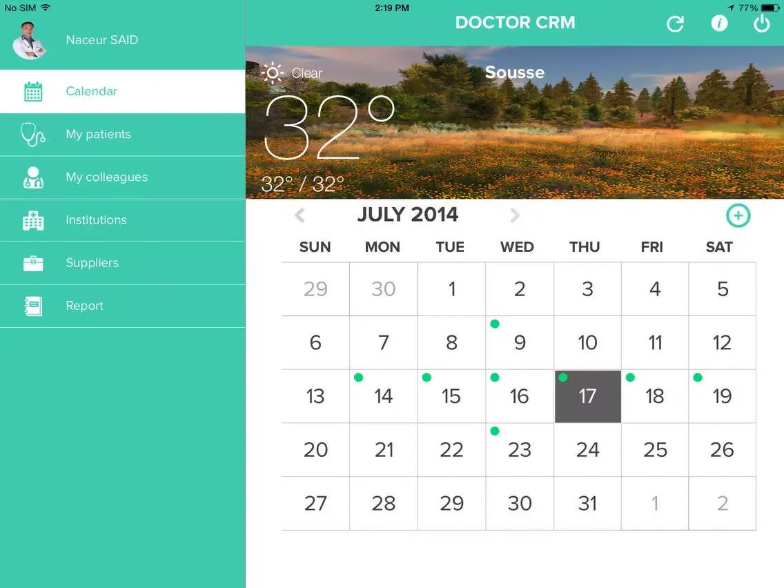 Doctor CRM iPad  स्क्रीनशॉट