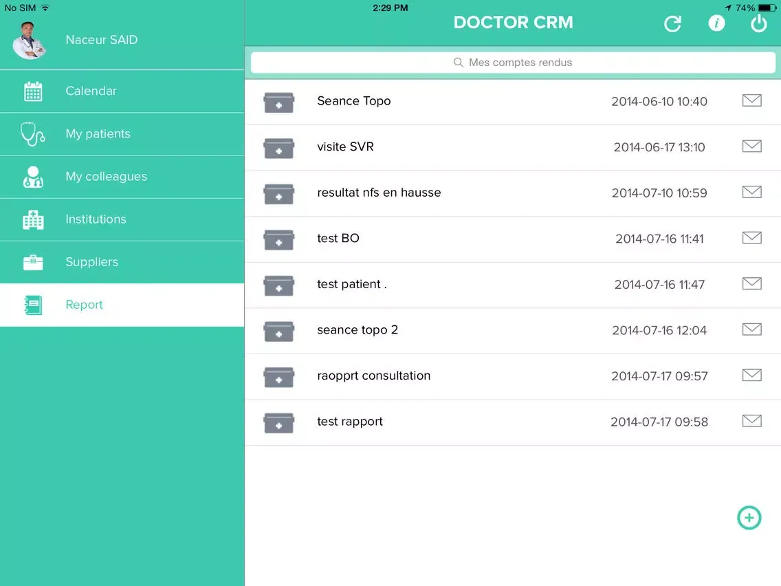 Doctor CRM iPad  स्क्रीनशॉट
