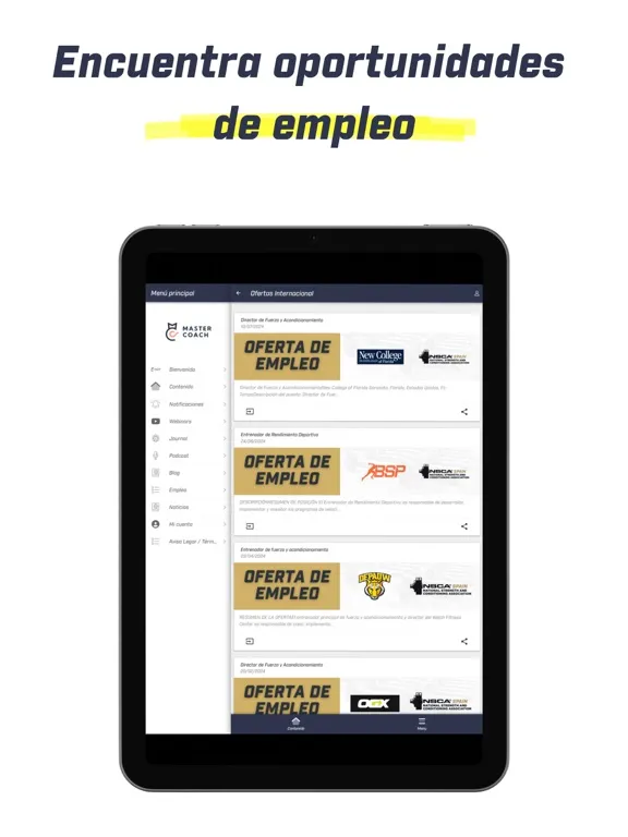 Скриншоты NSCA Spain iPad 