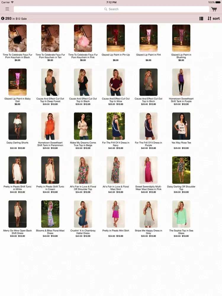 Tangkapan layar Impressions Online Boutique iPad 
